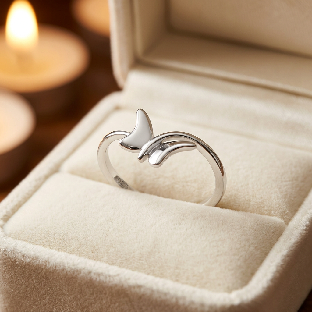 Sterling Silver Sculpted Butterfly Bypass Ring for Women life3
