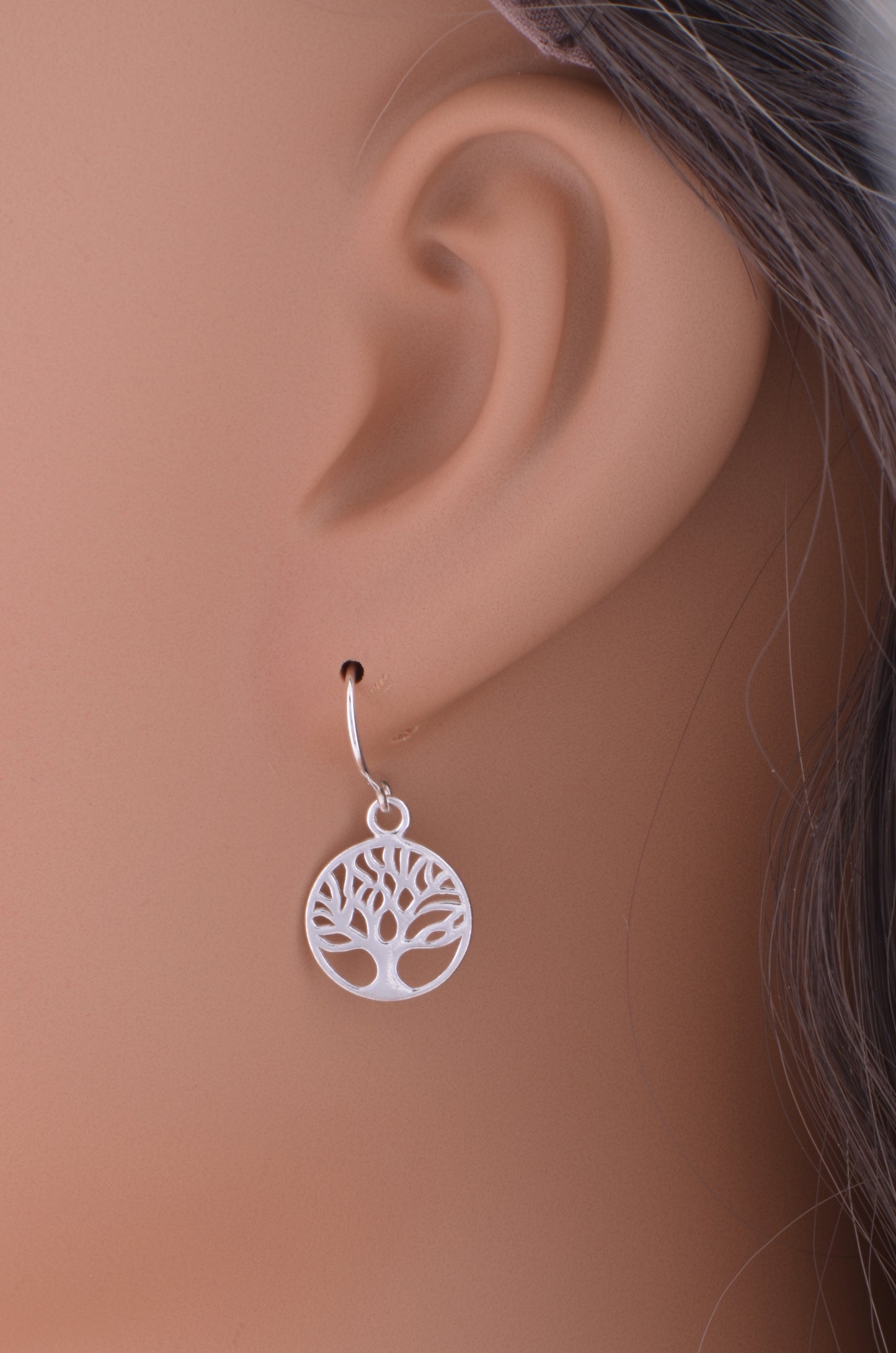 Sterling Silver Womens Dangling Celtic Tree Of Life Earrings