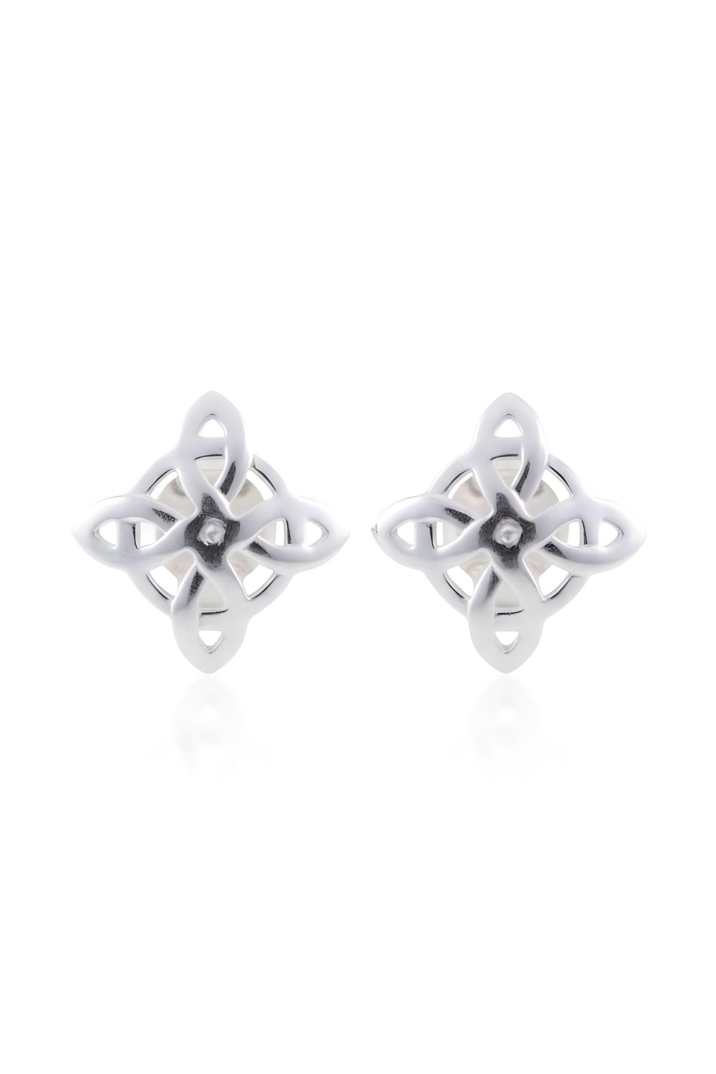 Sterling Silver Girls Celtic Knot Stud Earrings, 0.35"