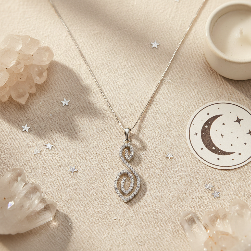 Sterling Silver CZ Letter S Initial Necklace, 18" | SilverCloseOut