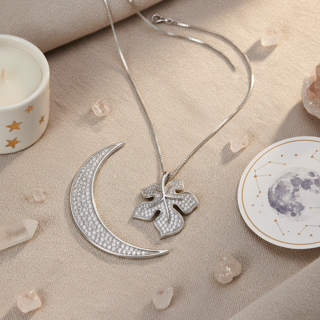Sterling Silver CZ Ivy Leaf Necklace, 18" | SilverCloseOut