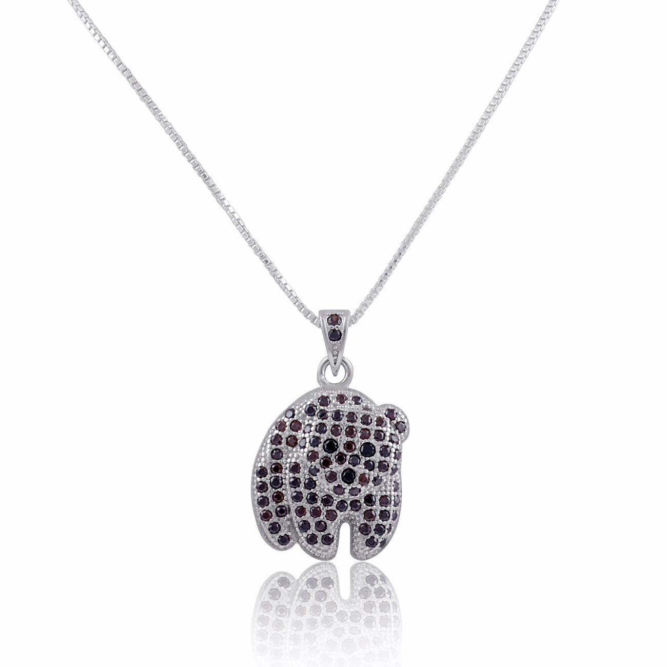 Sterling Silver CZ Panda Bear Necklace | SilverCloseOut