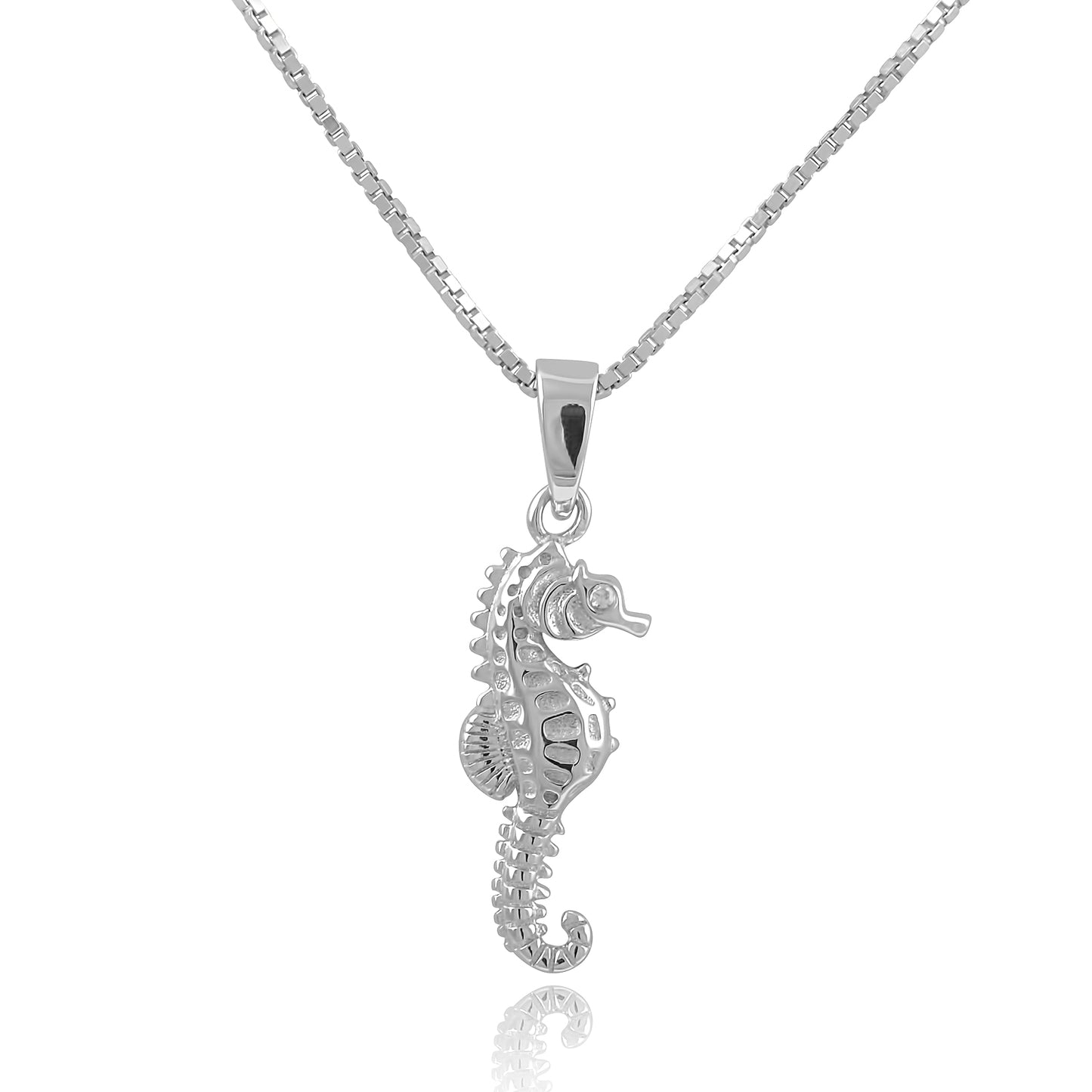 Sterling Silver Seahorse Necklace | SilverCloseOut