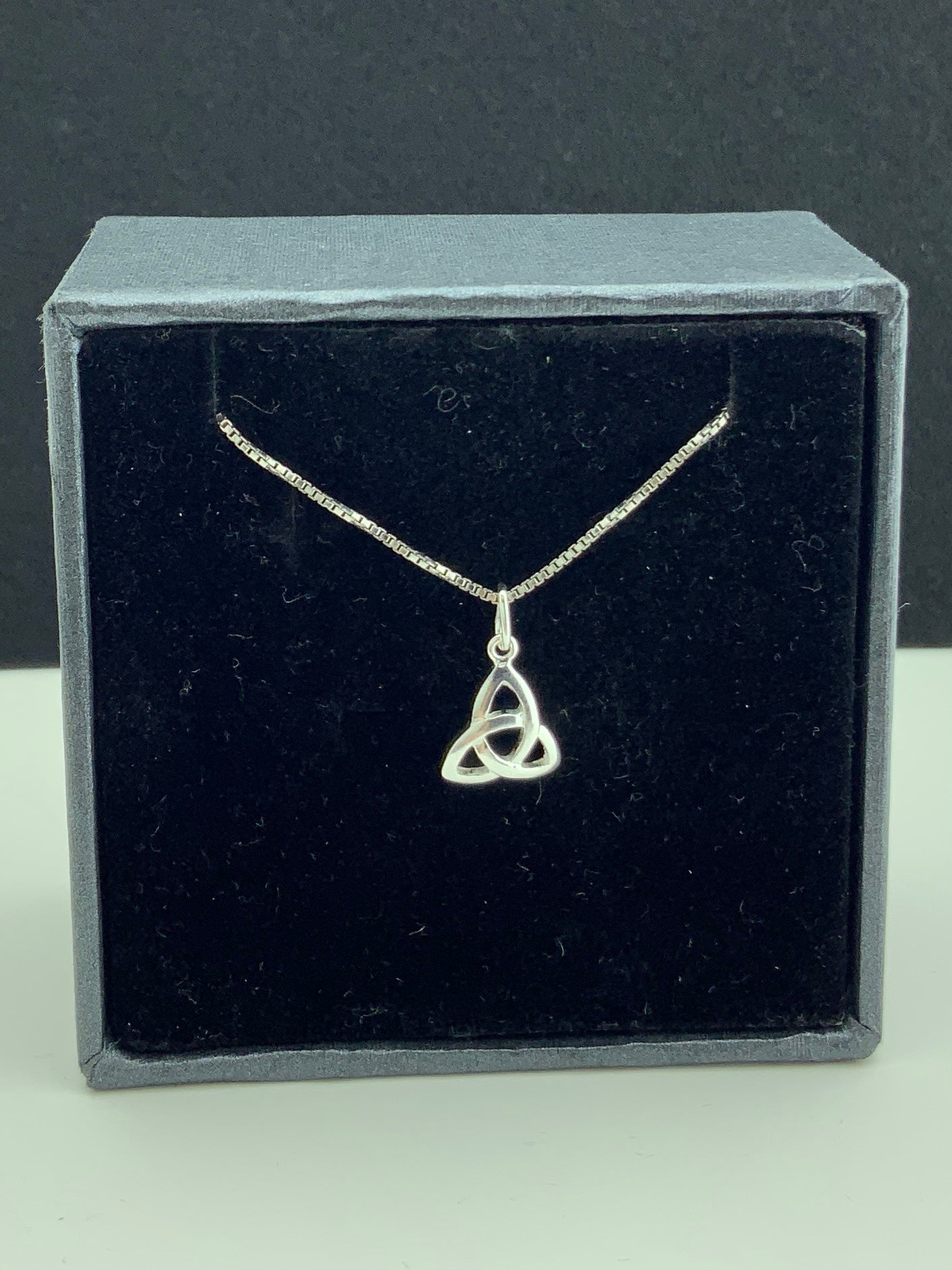 Sterling Silver Girls Irish Celtic Triquetra Knot Pendant Necklace