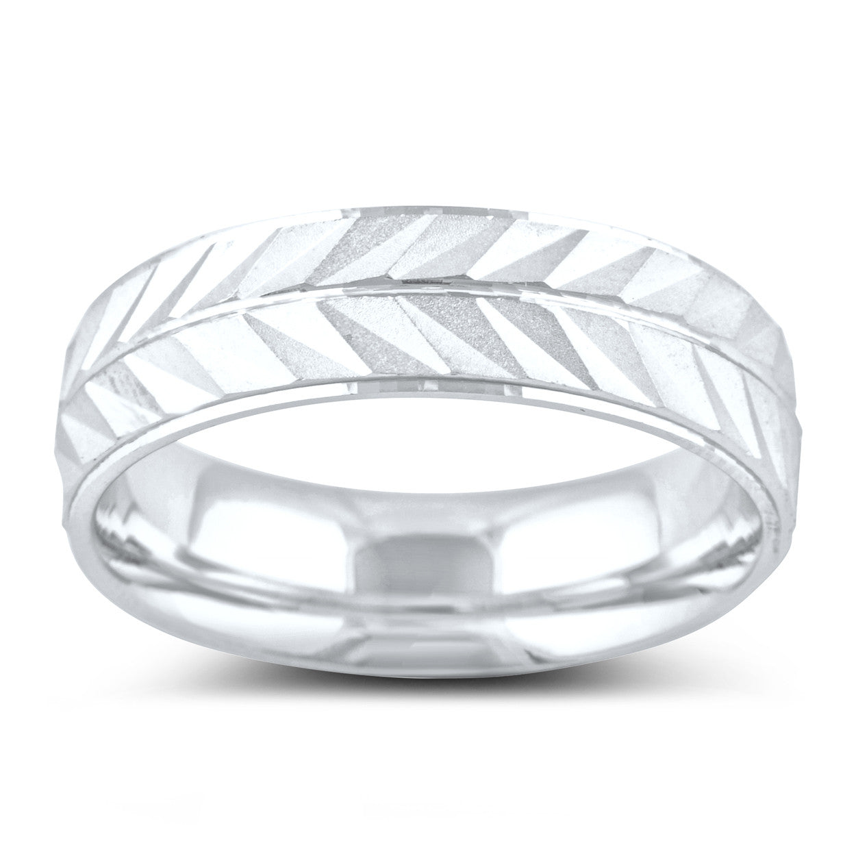 Sterling Silver Split Arrow Wedding Band - SilverCloseOut - 2