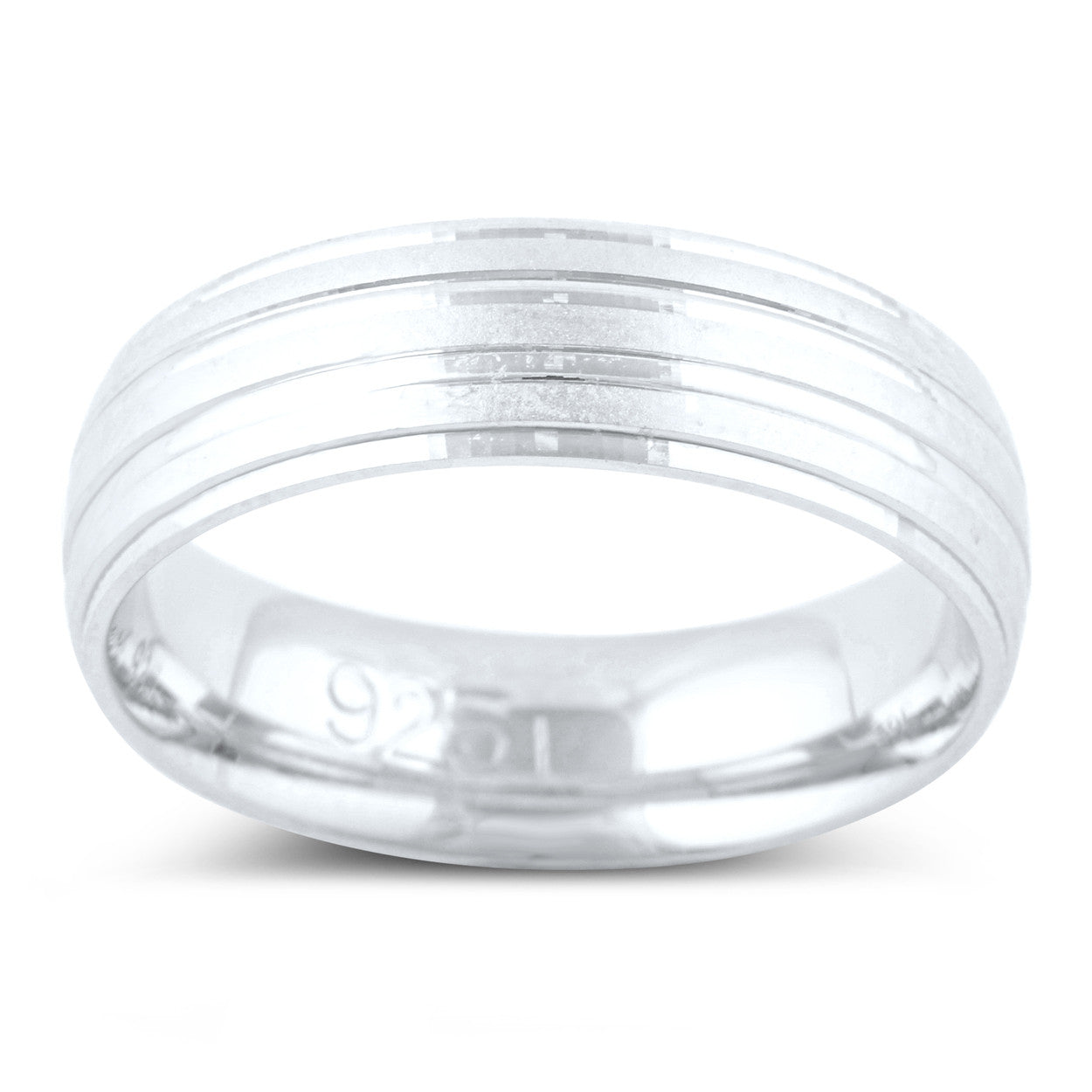 Sterling Silver Split Row Wedding Band - SilverCloseOut - 1