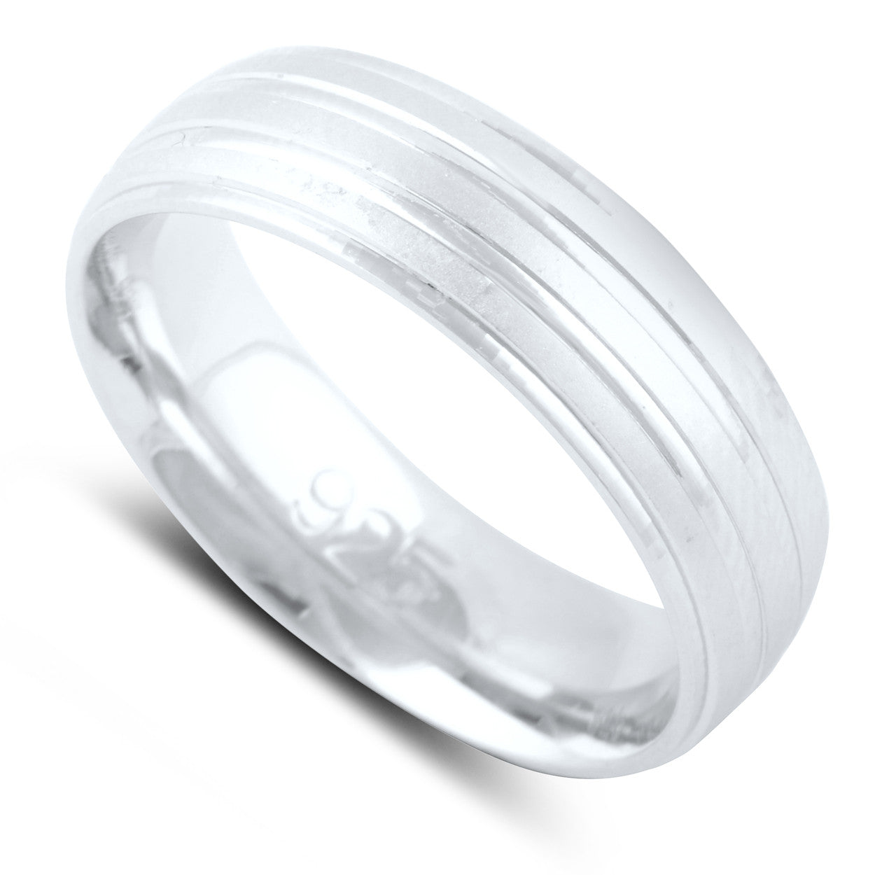 Sterling Silver Split Row Wedding Band - SilverCloseOut - 2