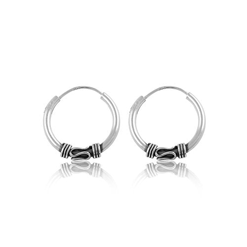 Sterling Silver Small Bali Hoop Earrings