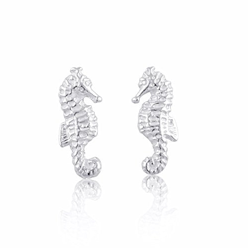 Sterling Silver Small SeaHorse Stud Earrings