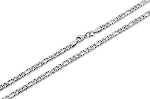 Stainless Steel Unisex Thick Figaro Chain 4.5mm Available in 16 to 30 inch Lengths