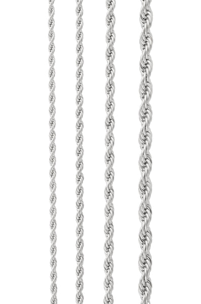 Stainless Steel Dainty Rope Chain Necklace 2.0MM 16in to 36in Length