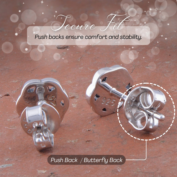 Rhodium Plated Sterling Silver Womens Small Antrim Knot Celtic Stud Earrings