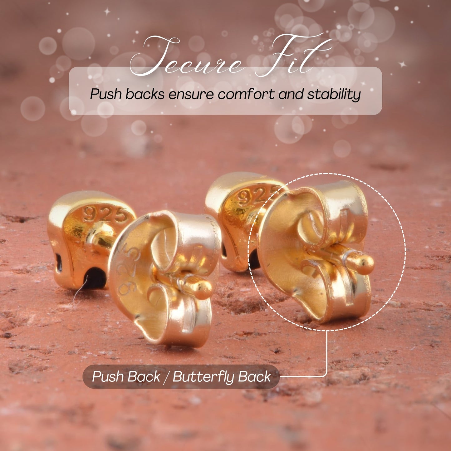 Women's 14K Yellow Gold Over Silver Tiny Skull Stud Earrings