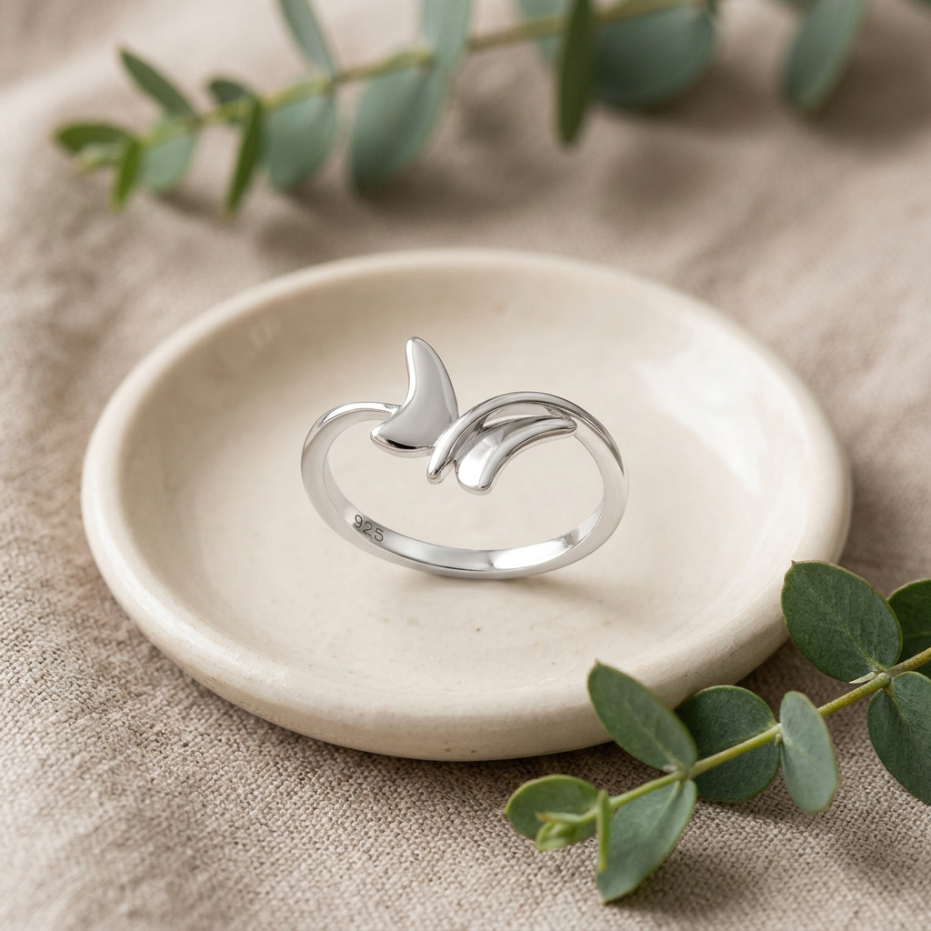 Sterling Silver Sculpted Butterfly Bypass Ring for Women life2
