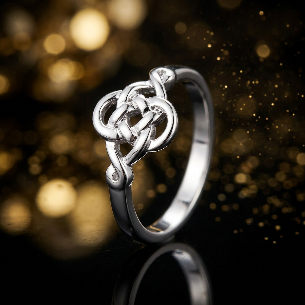 Sterling Silver Celtic Love Knot Promise Ring for Women life4