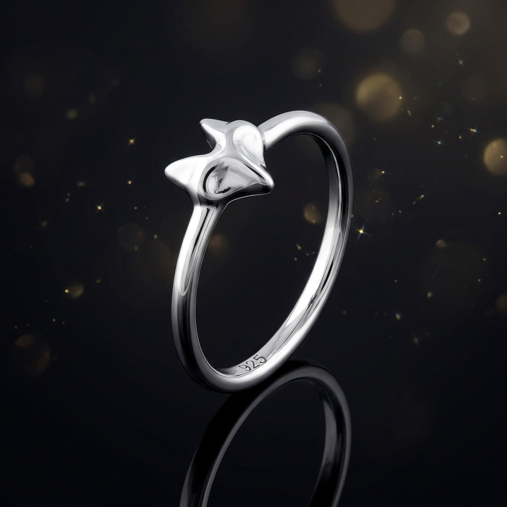 Sterling Silver 1.8mm Tiny Fox Face Woodland Animal Ring for Women life4