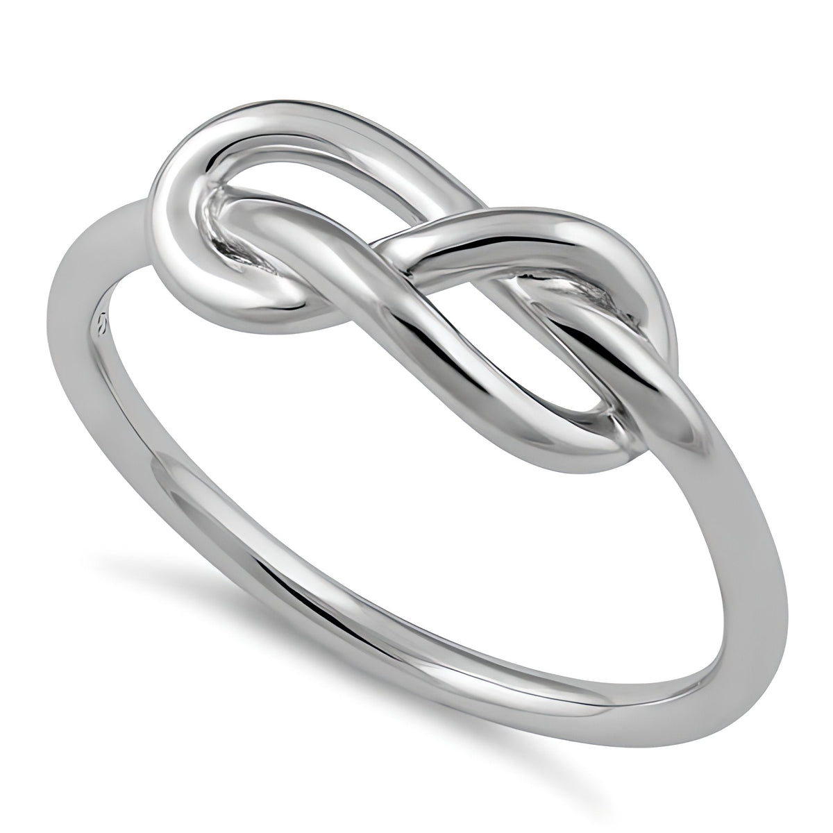 Sterling Silver 1.8mm Sailor Love Knot Infinity Promise Ring for Women
