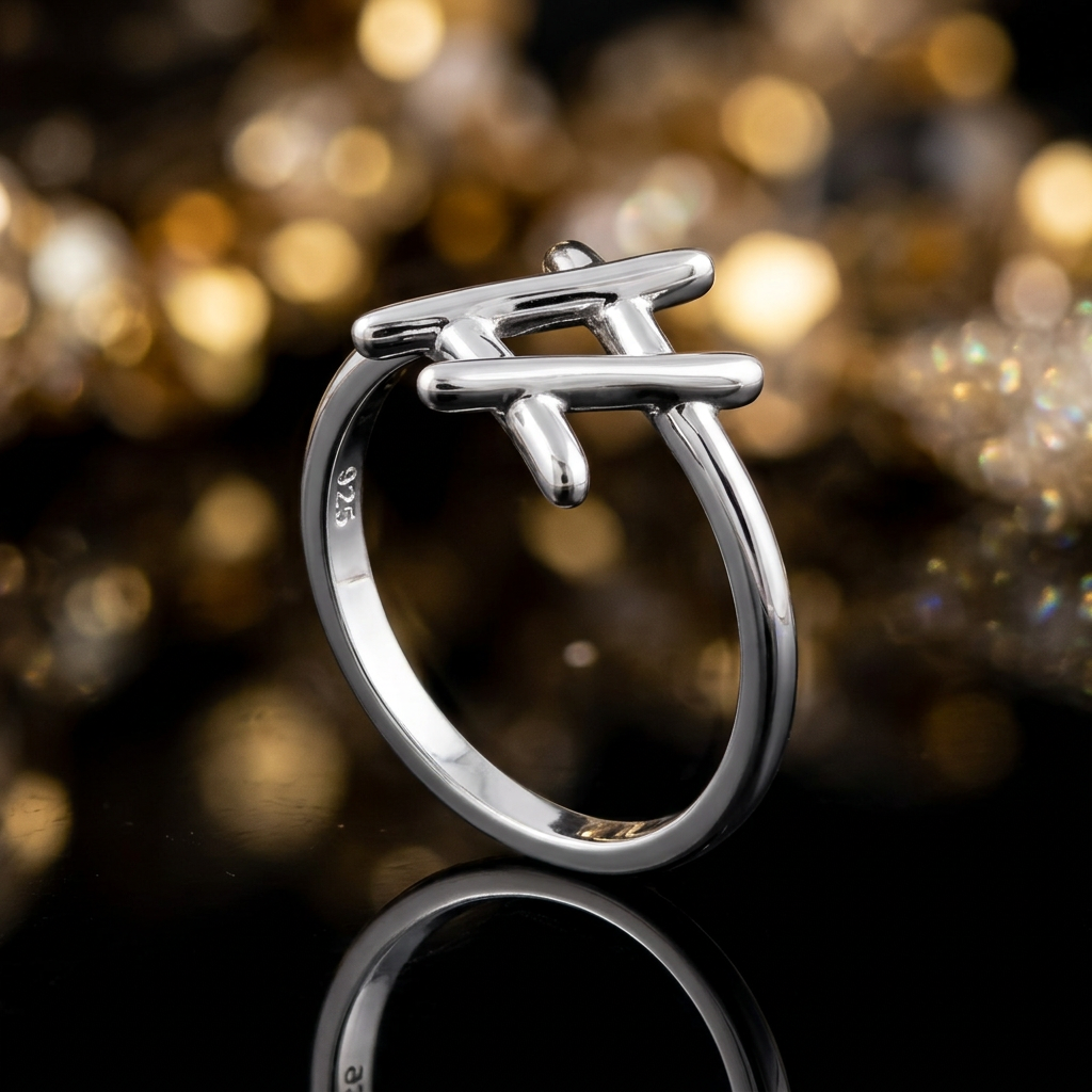 Sterling Silver 2mm Polished Hashtag Symbol Statement Ring for Women life4