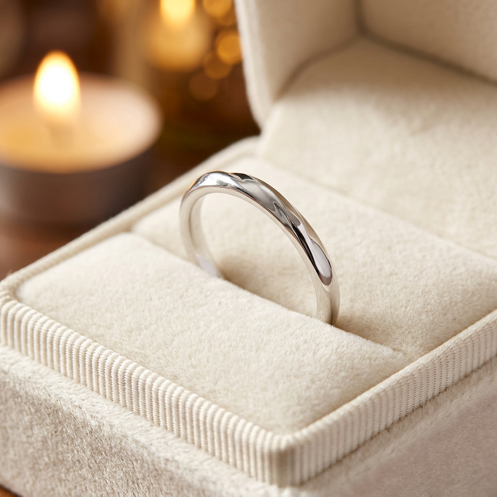 Sterling Silver 2.1mm Polished Twist Band Stacking Ring for Women life3