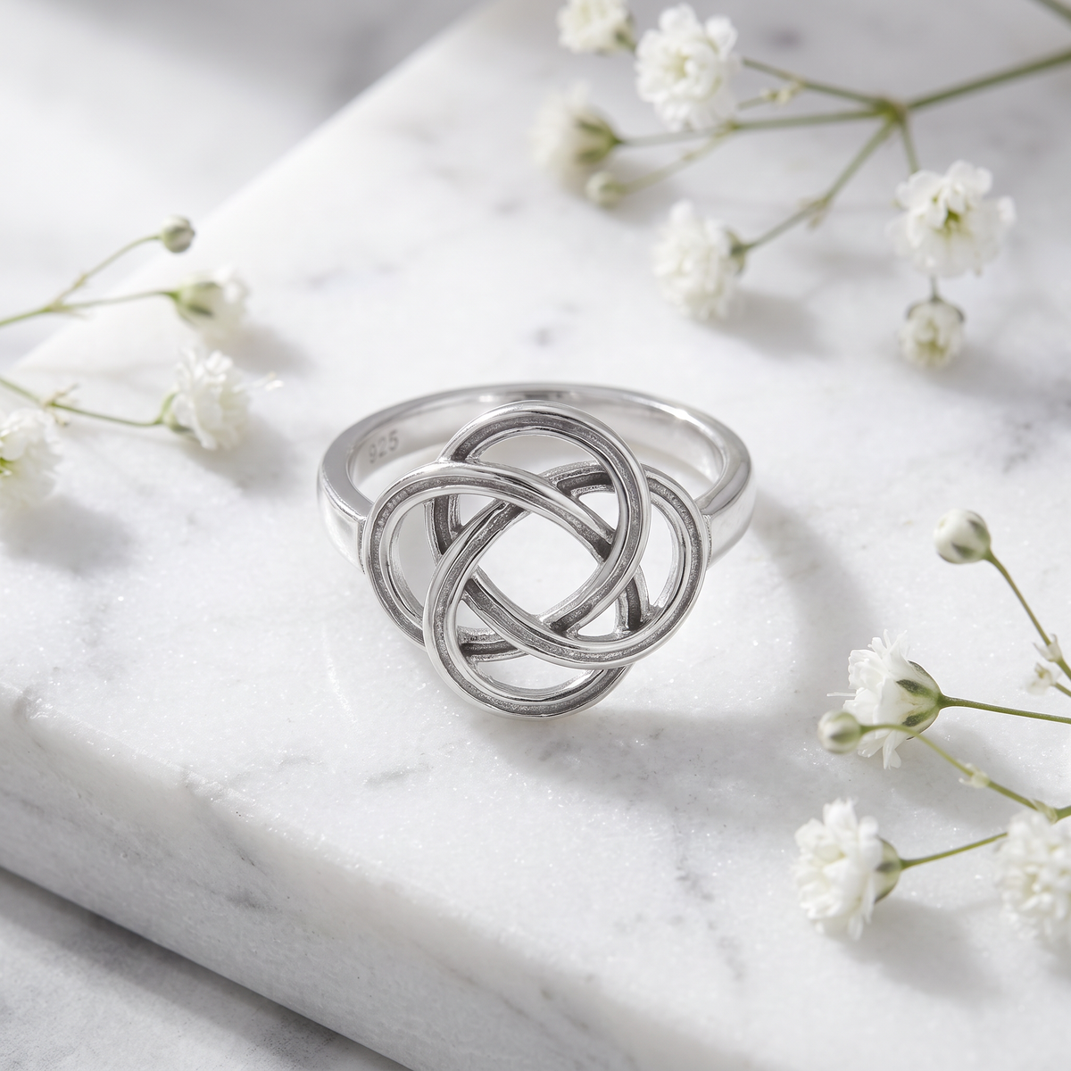 Sterling Silver Endless Love Knot Ring for Women life1