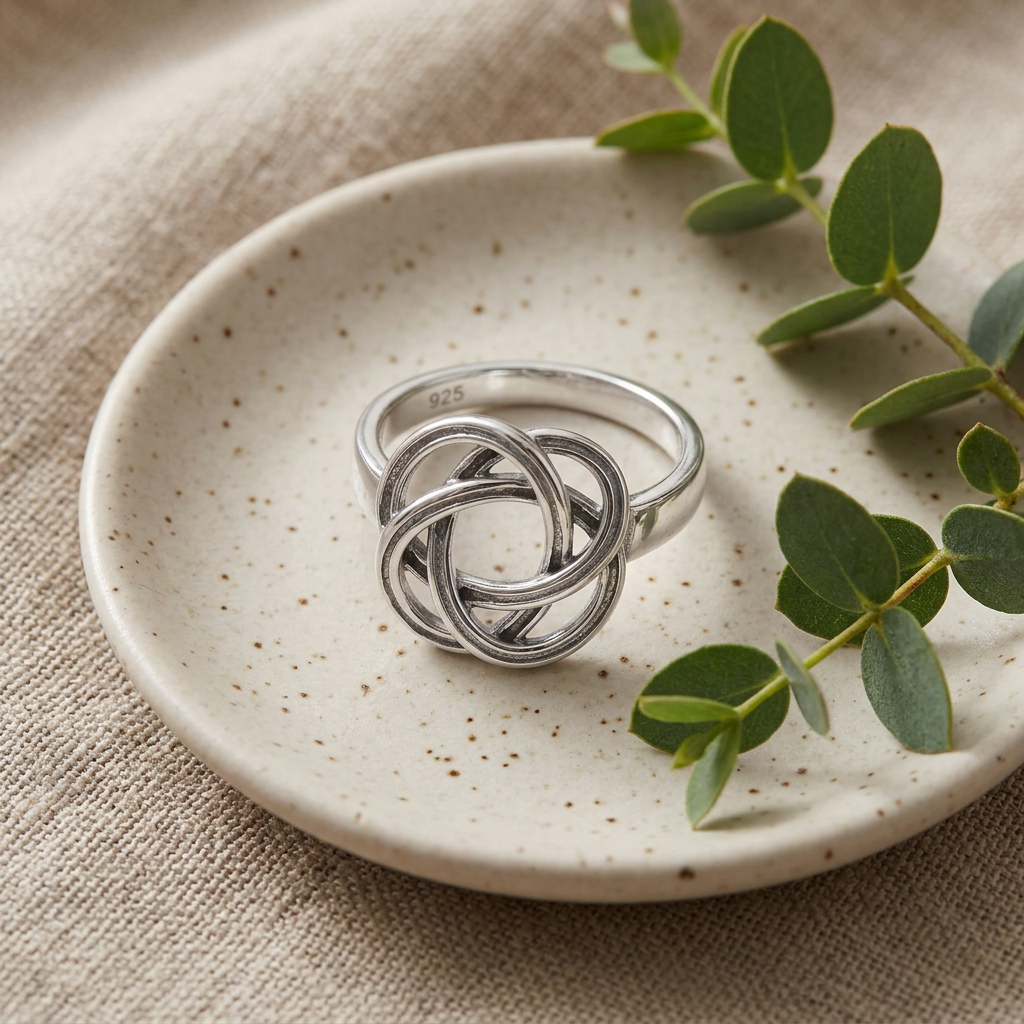 Sterling Silver Endless Love Knot Ring for Women life2