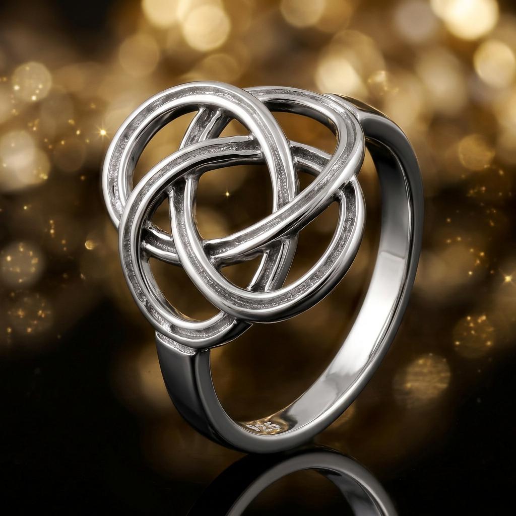 Sterling Silver Endless Love Knot Ring for Women life4
