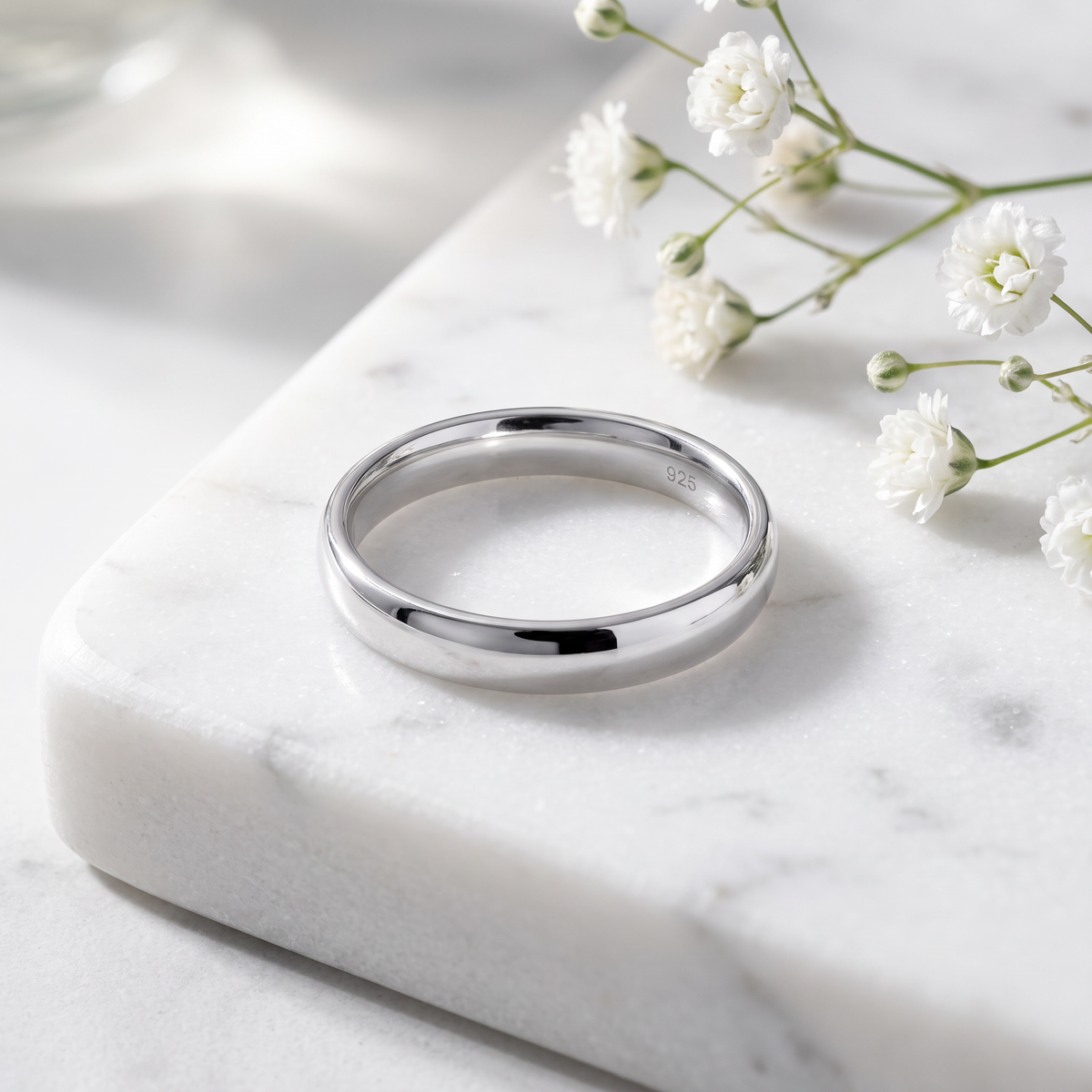 Sterling Silver 3mm Classic Dome Comfort Fit Wedding Band Ring, Unisex life1