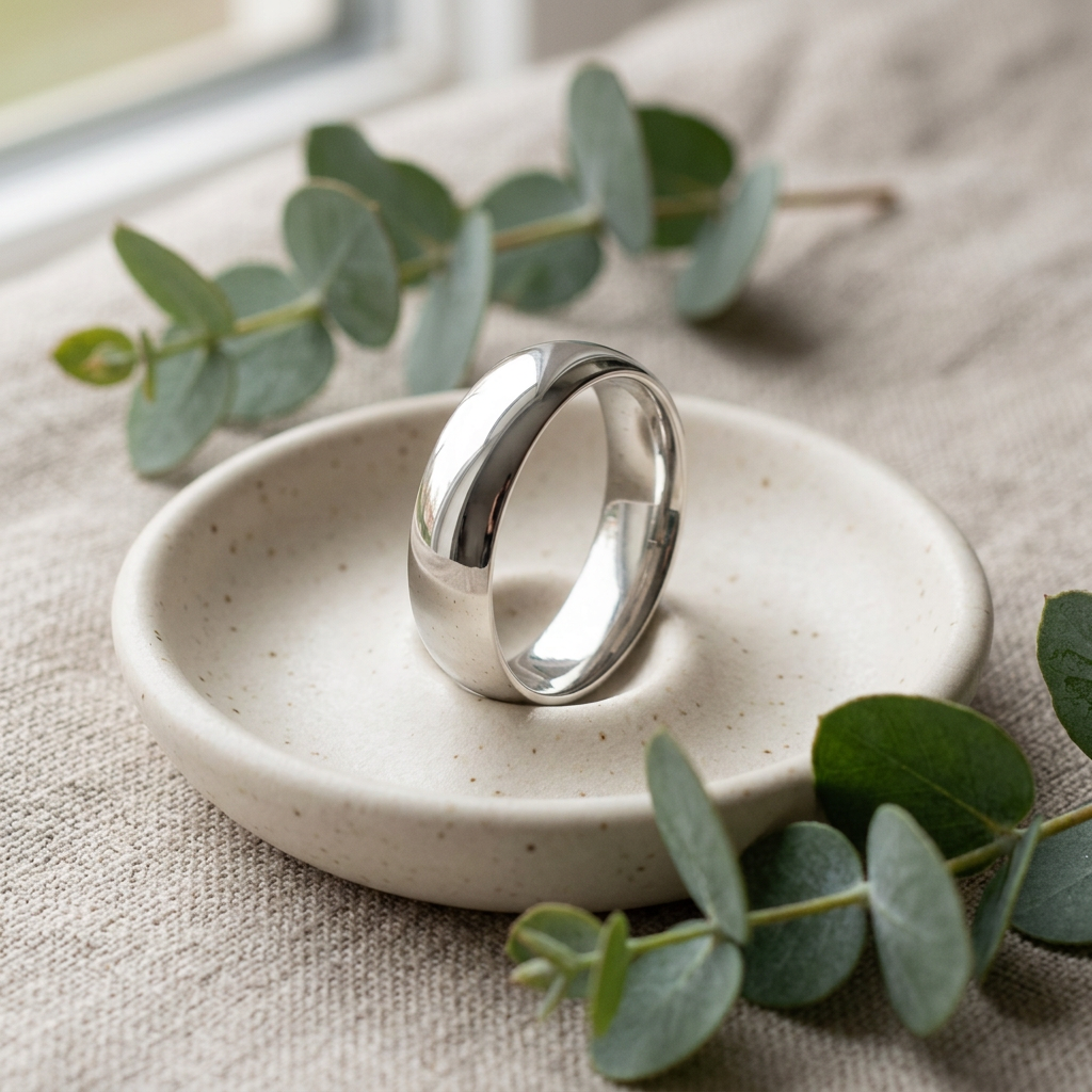 Sterling Silver 6mm Classic Dome Comfort Fit Wedding Band Ring, Unisex life2
