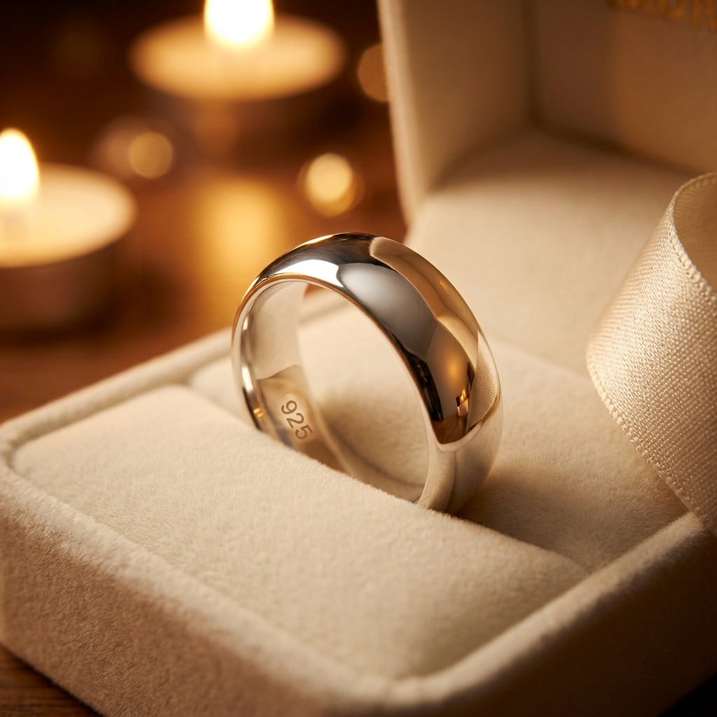 Sterling Silver 7mm Plain Dome Wedding Band Ring, Unisex life3