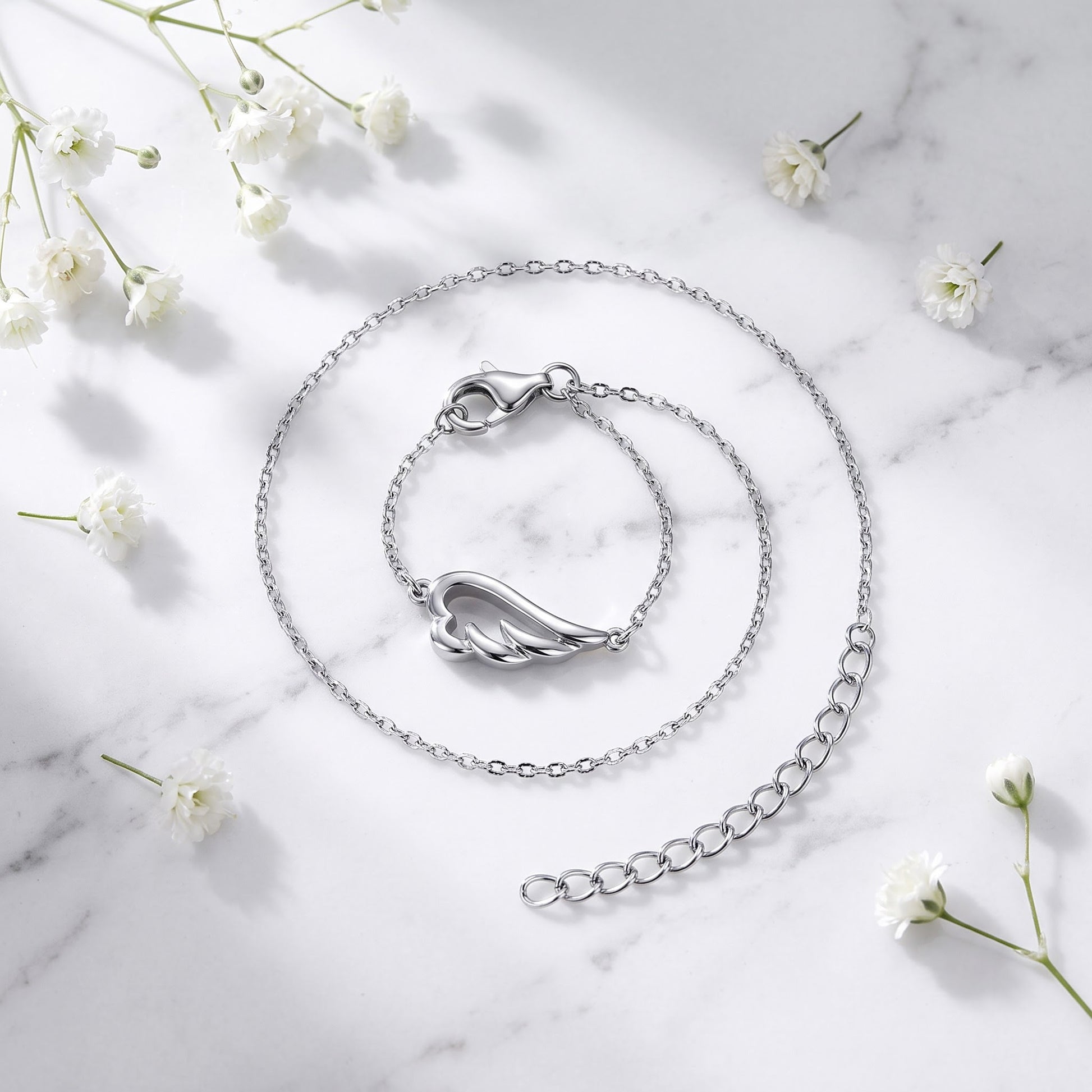 Sterling Silver Wing Bracelet for Women, Dainty Everyday Jewelry Gift view 1