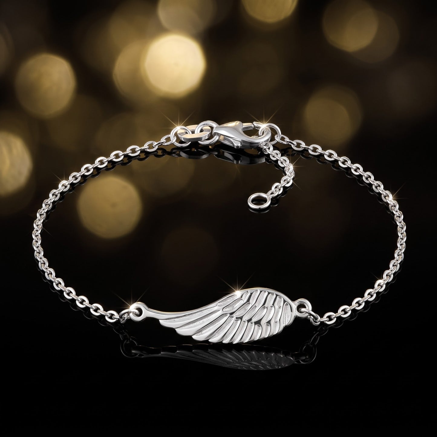 Sterling Silver Wing Bracelet for Women, Dainty Everyday Jewelry Gift view 3