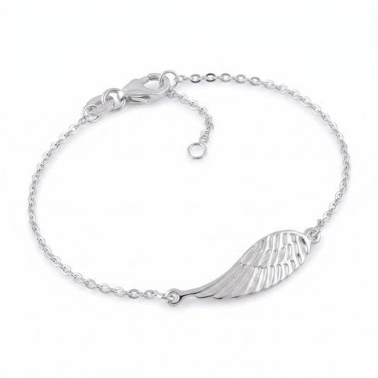 Sterling Silver Wing Bracelet for Women, Dainty Everyday Jewelry Gift