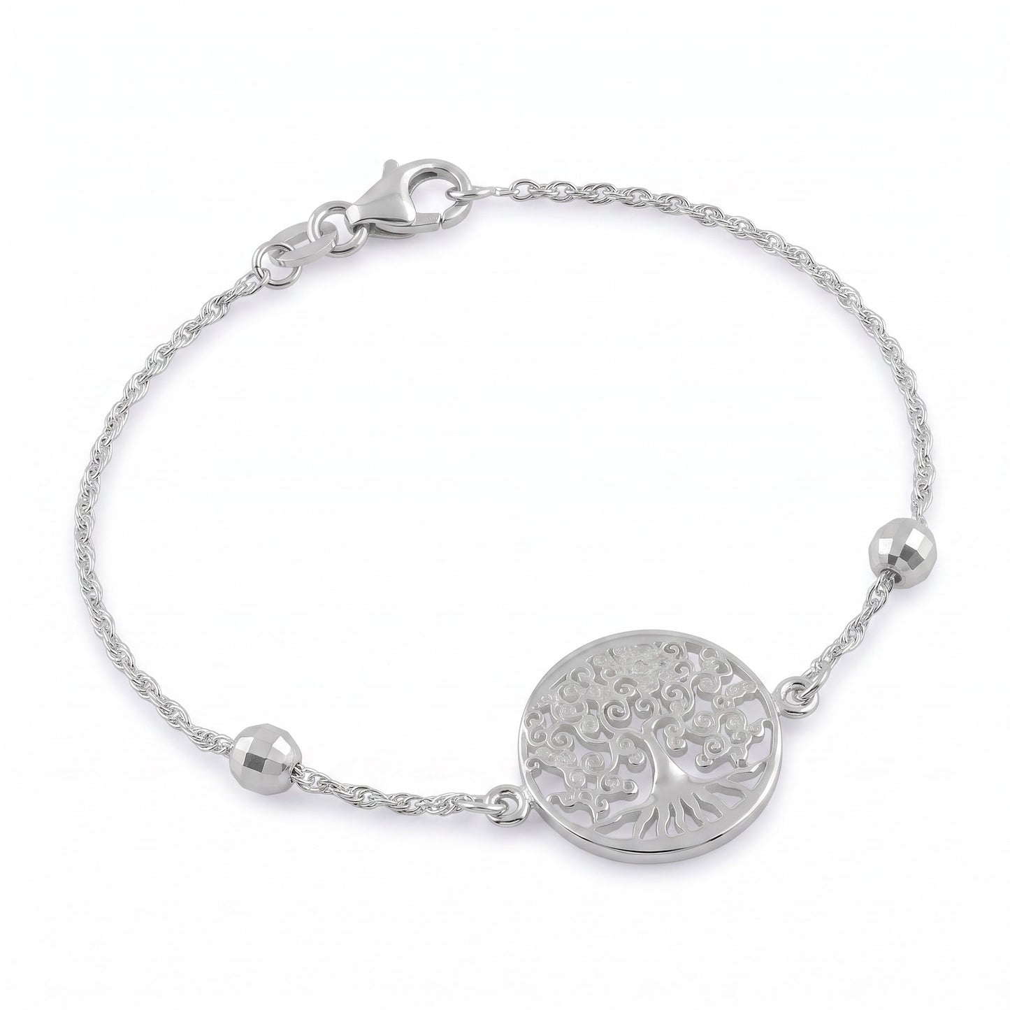 Sterling Silver Tree of Life Bracelet for Women, Chain Link, Dainty Everyday Jewelry Gift