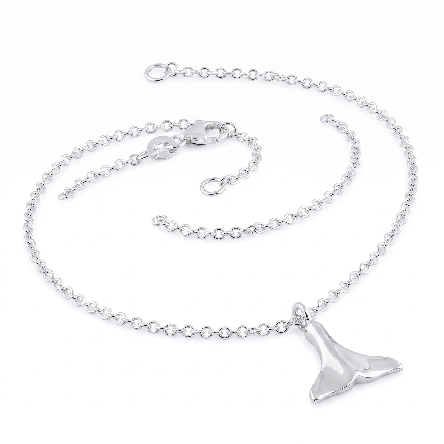 Sterling Silver Dolphin Tale Bracelet for Women, Chain Link, Dainty Everyday Jewelry Gift