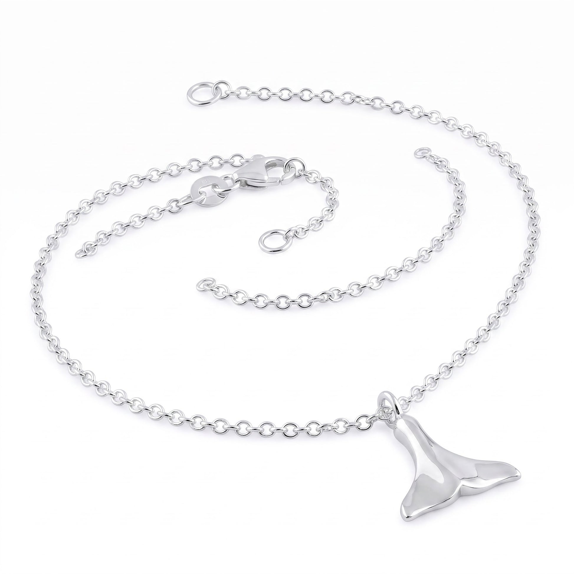 Sterling Silver Dolphin Tale Bracelet for Women, Chain Link, Dainty Everyday Jewelry Gift