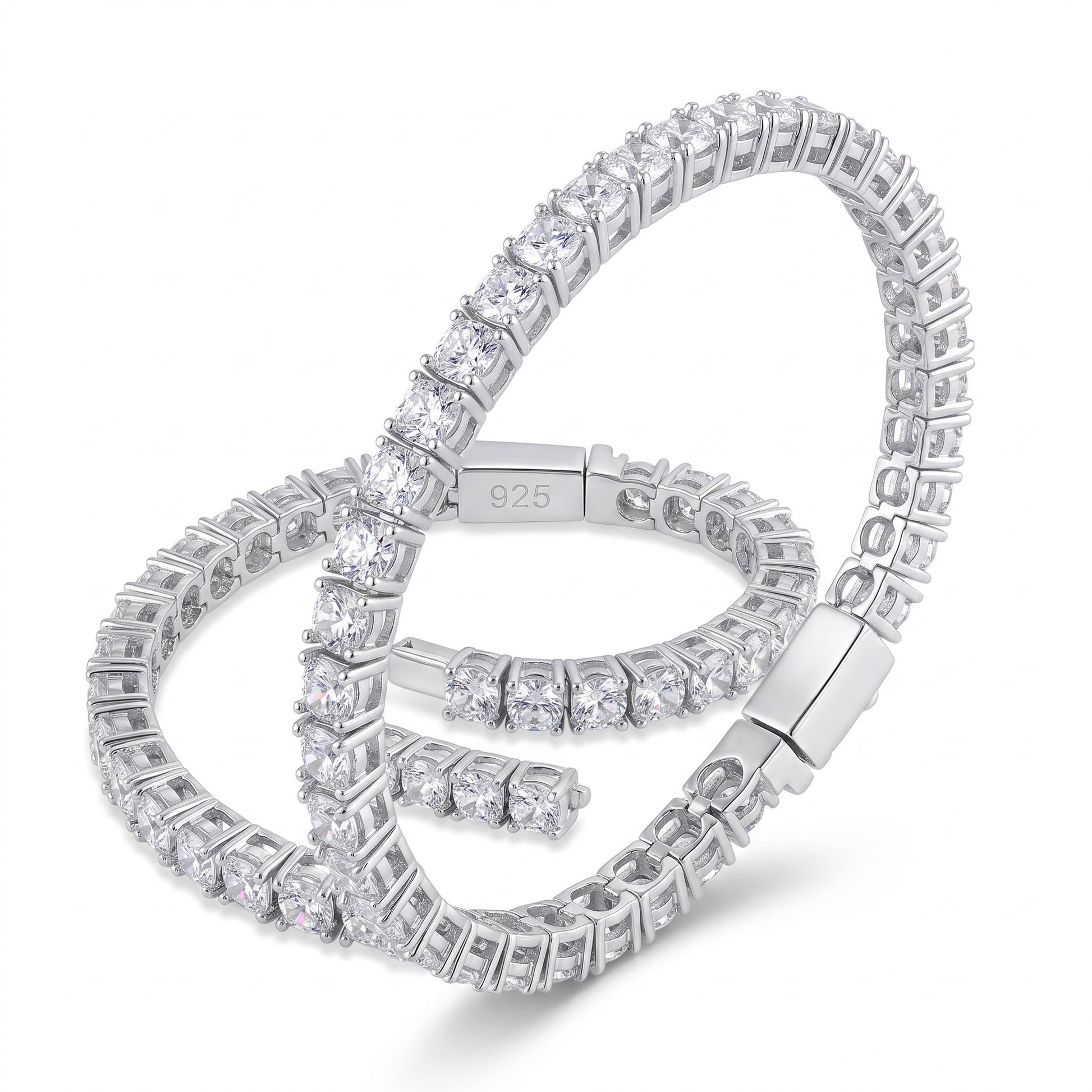 Sterling Silver 3mm Cubic Zirconia Tennis Bracelet for Women, Sparkling Gift for Her