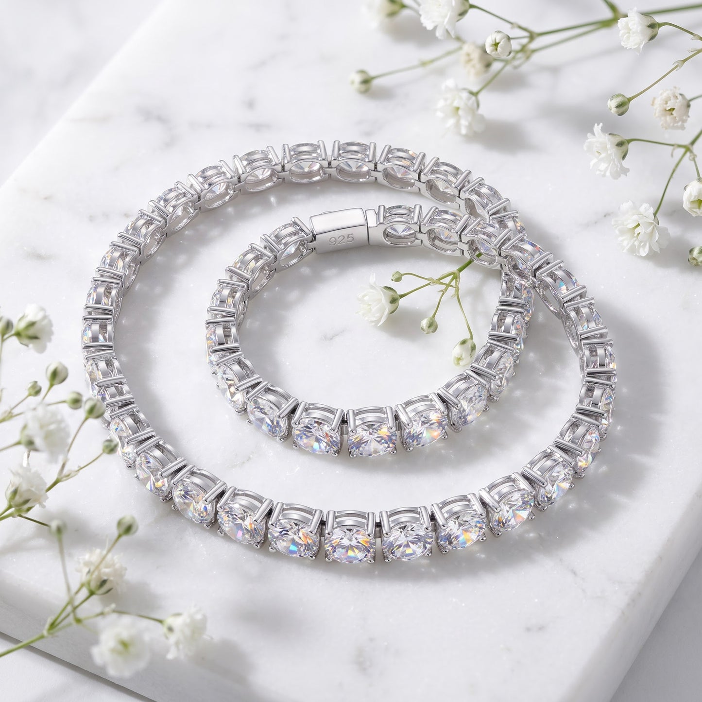 Sterling Silver 6mm Cubic Zirconia Tennis Bracelet for Women, Sparkling Gift for Her view 1