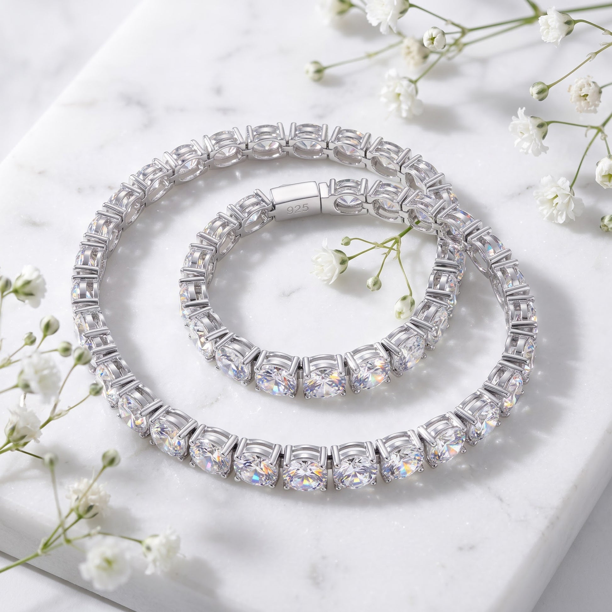 Sterling Silver 6mm Cubic Zirconia Tennis Bracelet for Women, Sparkling Gift for Her view 1