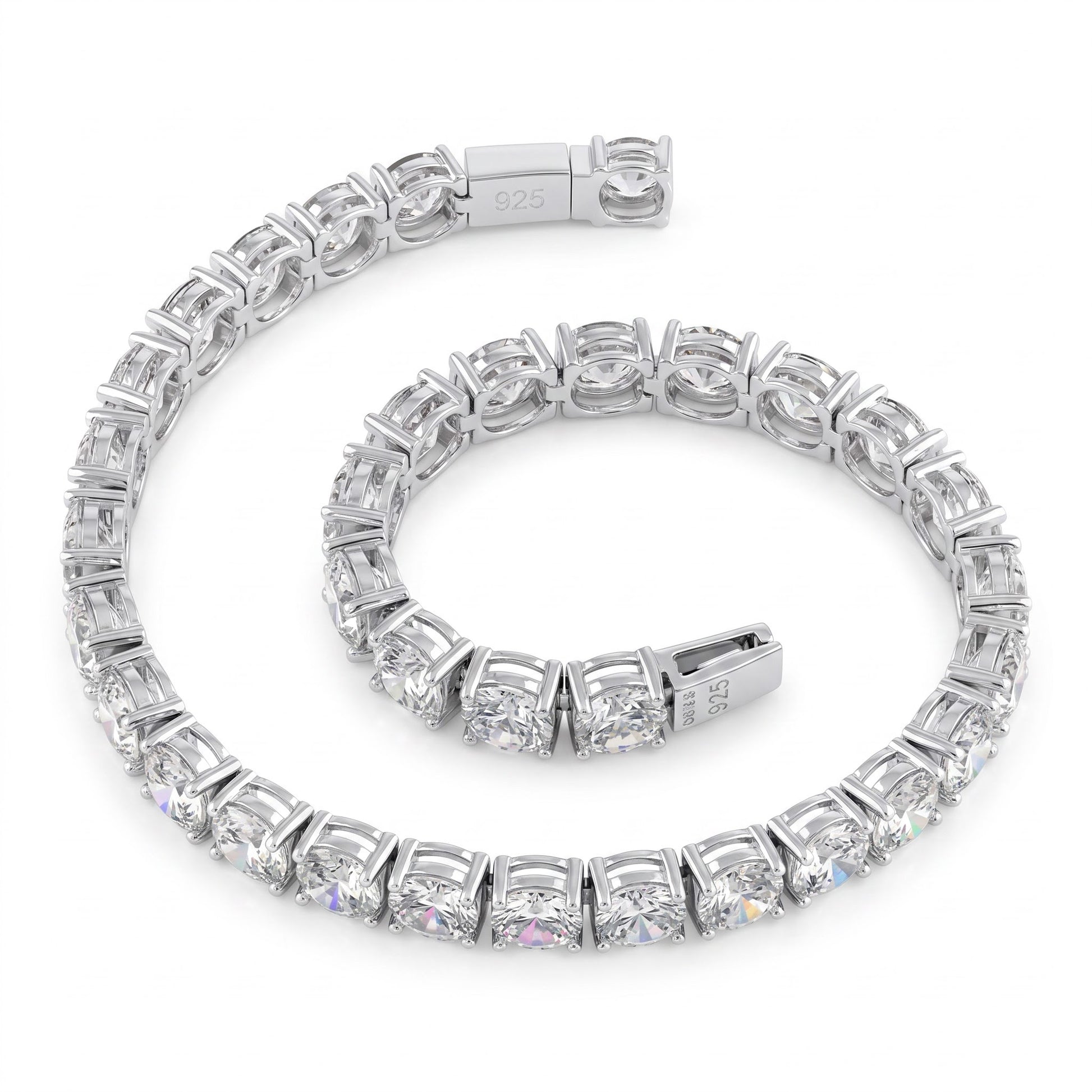 Sterling Silver 6mm Cubic Zirconia Tennis Bracelet for Women, Sparkling Gift for Her