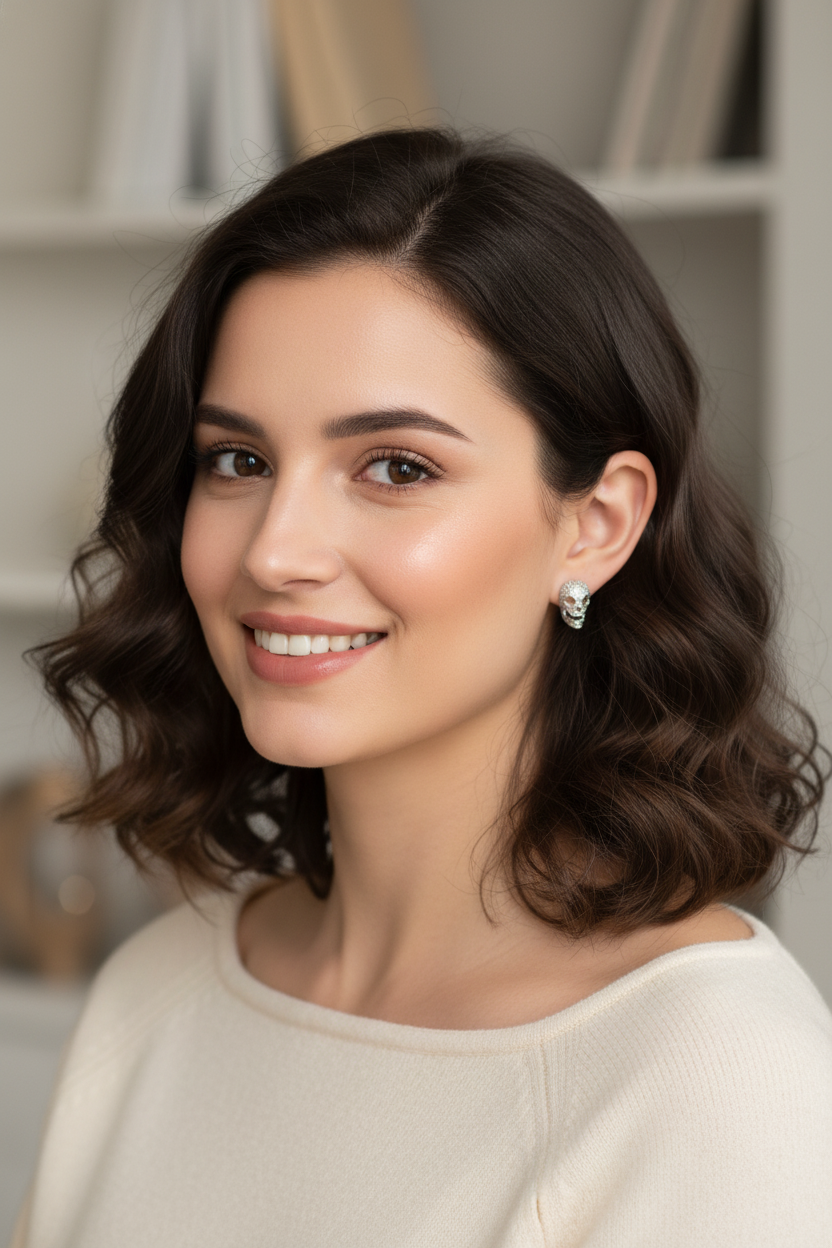 White Gold Over  Sterling Silver Womens Cz Sugar Skull Stud Earrings  11mm