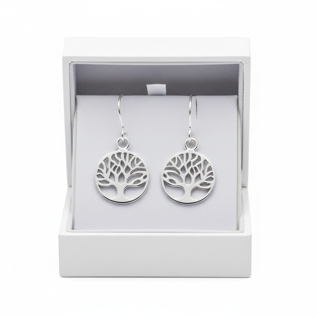 Sterling Silver Women's Dangling Celtic Tree Of Life Earrings | SilverCloseOut