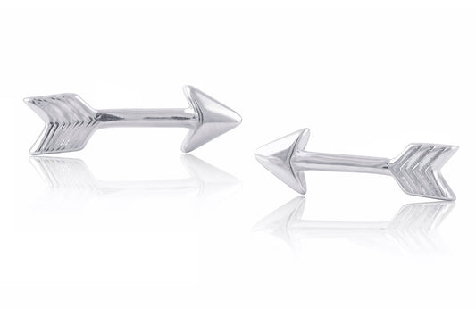 Sterling Silver Tiny Arrow Stud Earrings
