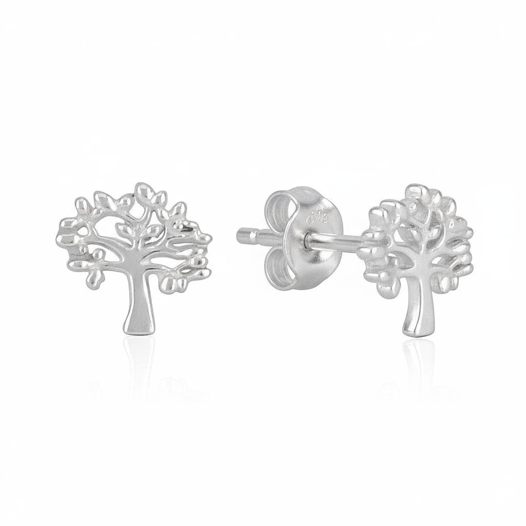 Sterling Silver Celtic Tree of Life Stud Earrings