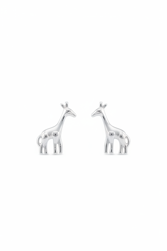 Sterling Silver Girls Small Giraffe Stud Earrings, 6mm | SilverCloseOut