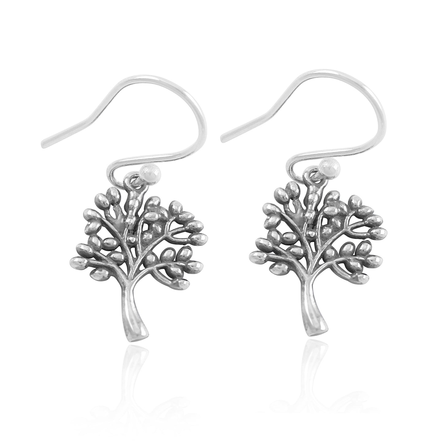 Sterling Silver Girls Dainty Tree of life Dangle Earrings