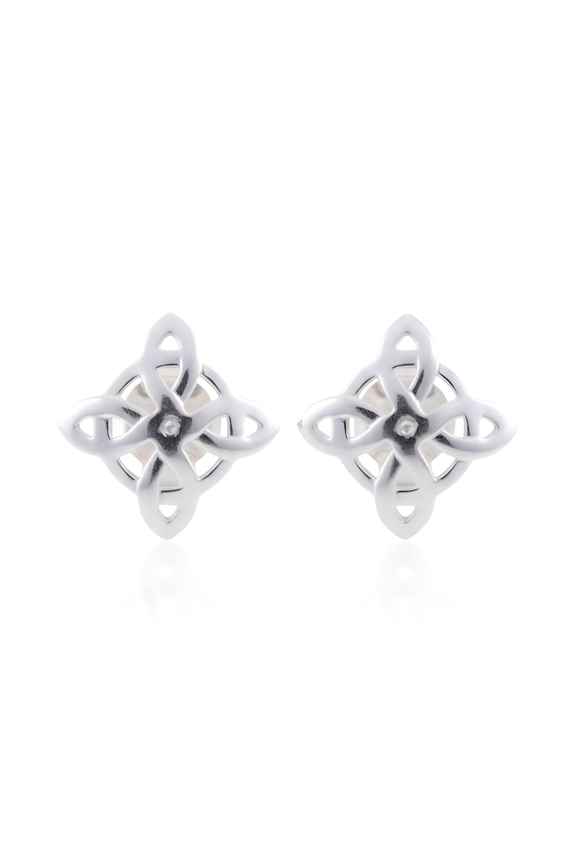 Sterling Silver Girls Celtic Knot Stud Earrings, 0.35"
