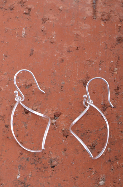 Sterling Silver Twisted Drop Earrings