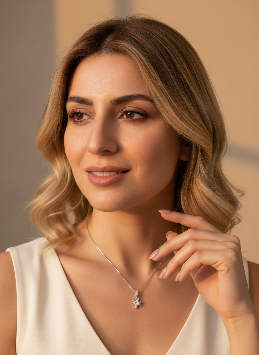Sterling Silver CZ Angelfish Necklace, 18" | SilverCloseOut
