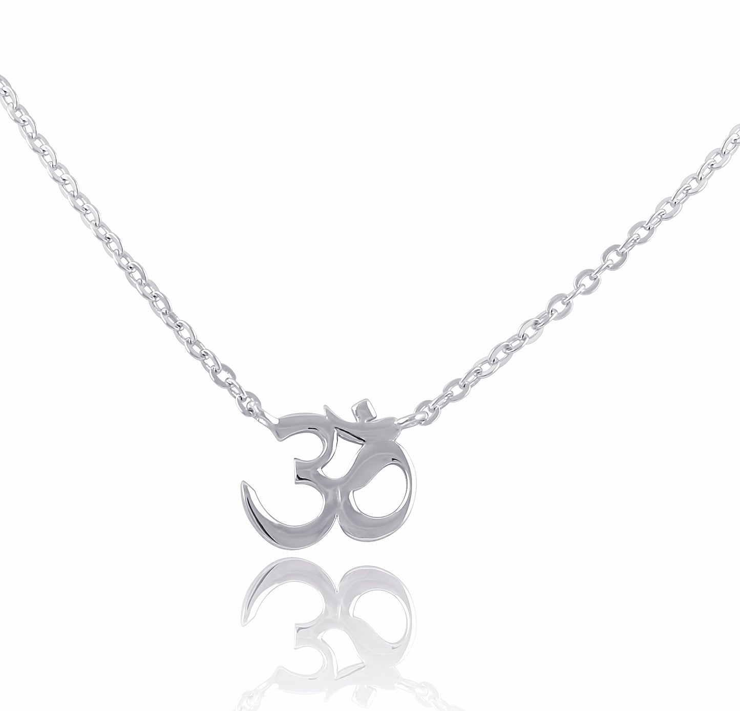 Sterling Silver Om Necklace | SilverCloseOut