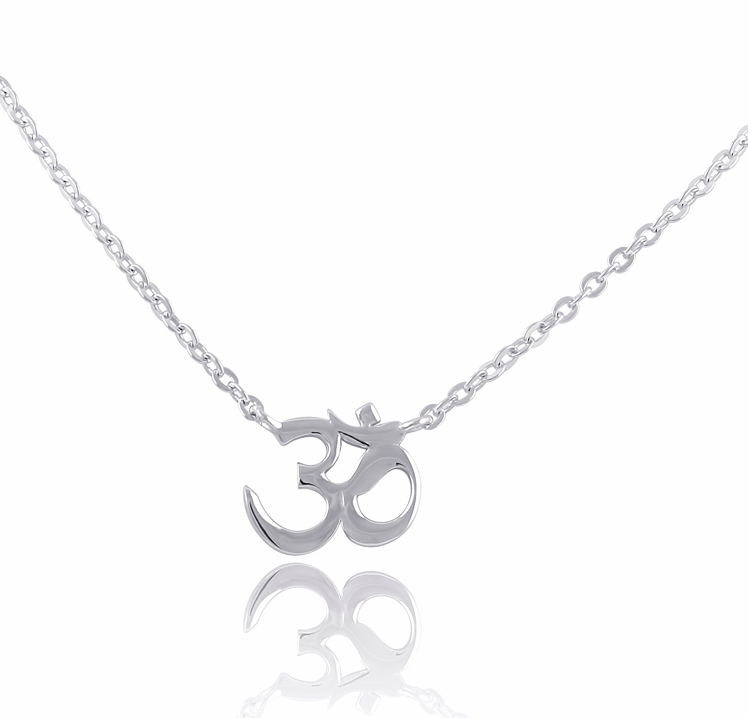 Sterling Silver Om Necklace | SilverCloseOut